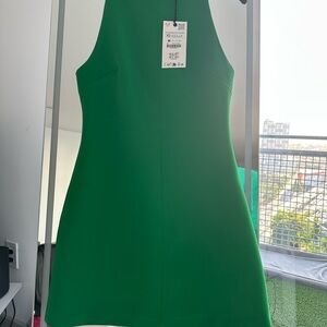 Elegant Green Dress WITH TAG Zara